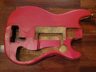 Hofner 173 Electric Guitar Body Red Vinyl Circa 1963 For Parts or Restoration