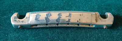 Vintage 1950s Gibson Nickel Les Paul Wraparound Tailpiece Bridge