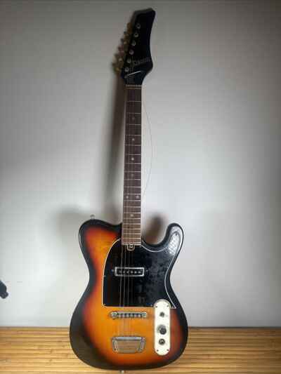 Vintage VTG 1960s DECCA TELECASTER style Electric Guitar Sunburst