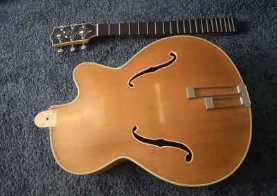 Vintage Hofner President Guitar 1950s  Blond  Neck Detached - Project