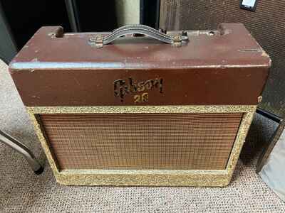 1956 Gibson Model GA-20 Combo Amp Brown 2 tone 20 watts