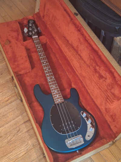 Teal Music Man Sub Bass Guitar 4 String Made In USA Plus Case Great Condition