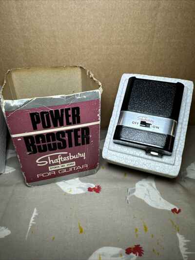 Rare Vintage Shaftesbury 2082 Power Booster For guitar with original packaging.