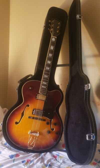 90s Sebring Samick JS-20 SB ( Gibson L-5  style ) Jazz Box Electric Guitar