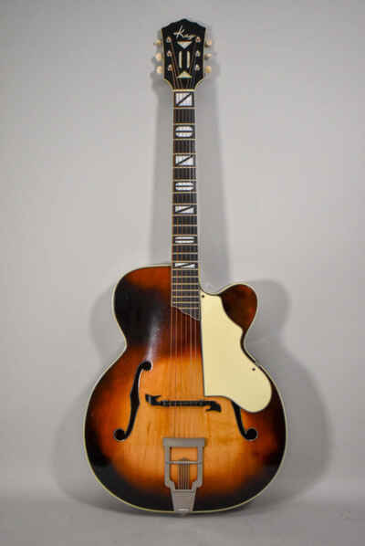 Circa 1955 Kay K-21 Sunburst Finish Vintage Archtop Guitar w / HSC