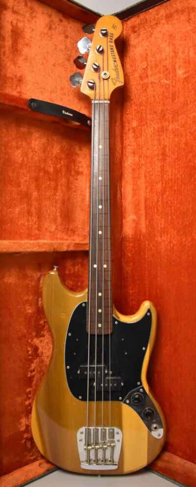 1971 Fender Mustang Bass Natural Refin w / OHSC