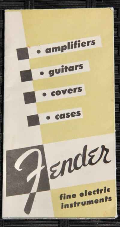 Vintage 1953 Fender Foldout Guitar & Amp Brochure Reproduction By Vintage Paper