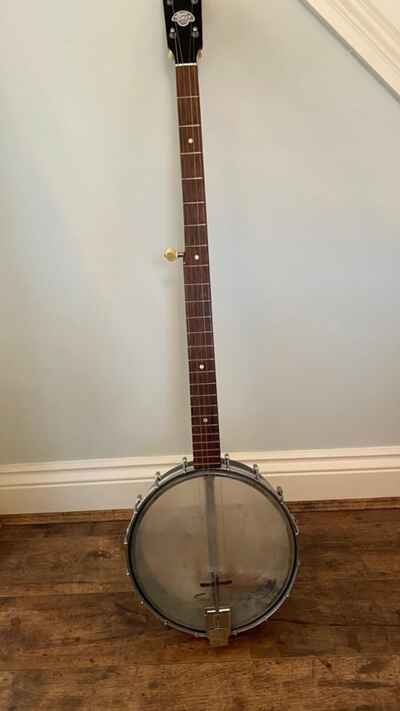 John Grey & sons London Long-neck 5-string Vintage Open-backed, 25-Fret Banjo