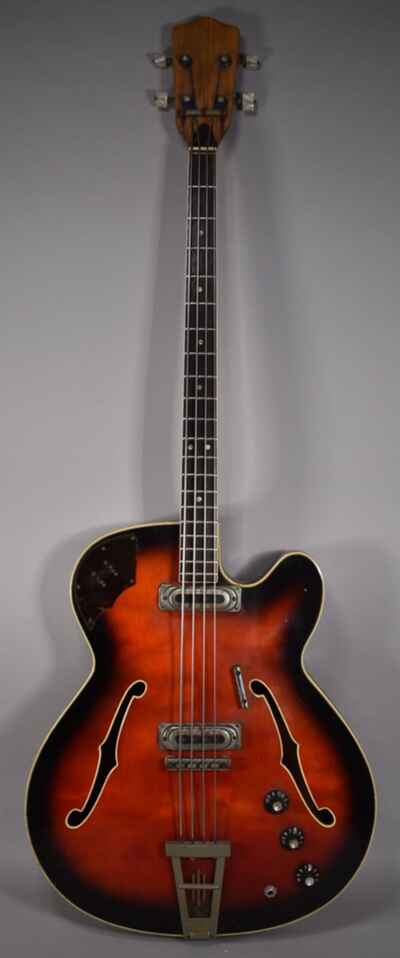 1966 Framus 5 / 150 Star Bass Hollowbody Red Sunburst Bass Guitar