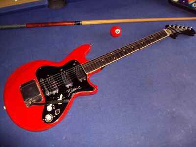 Vintage original  Framus Strato 5 / 154-54, rot von 1963 , 3 Pickups mit  Koffer !