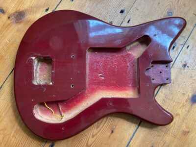 1960s 70s Top Twenty Electric Guitar Body Japan Teisco Solid Wood