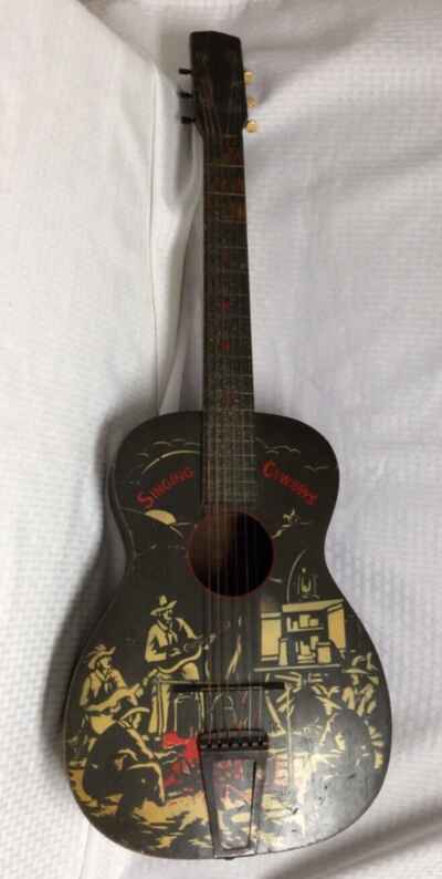 Rare Vintage  Singing Cowboys Parlor Acoustic Guitar