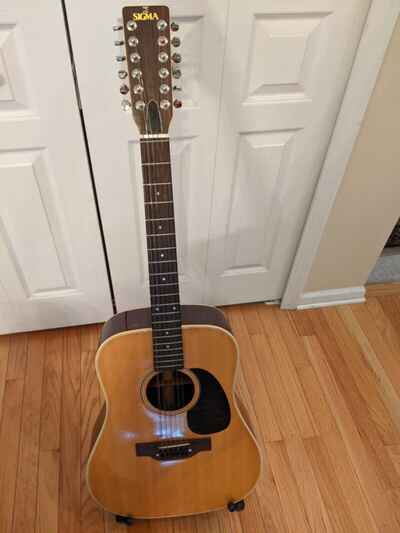 Vtg. Martin Sigma DR12-7, 12 String Acoustic Guitar Made-Japan Ser# K3138 & Case