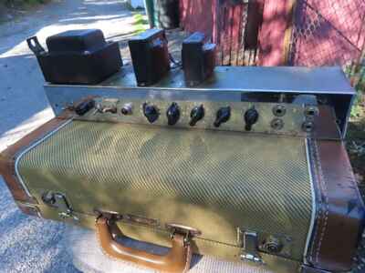 FENDER BANDMASTER early 1956 TUBE AMPLIFIER 5E7 CHASSIS 304605 S-00739