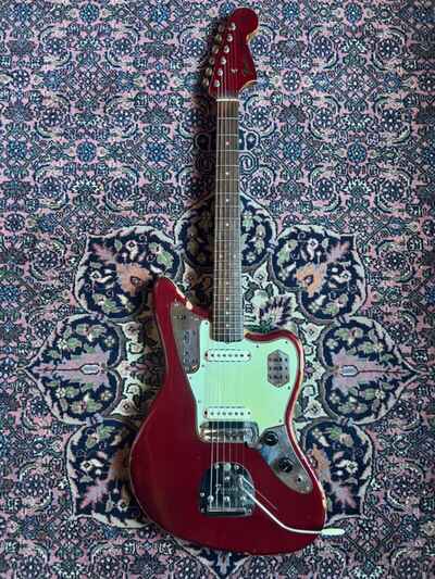 Vintage Fender Jaguar Apple Candy Red from 1964