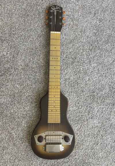 c 1950 Silvertone Model 1319 Lap Steel, Two-Tone Brown Sunburst