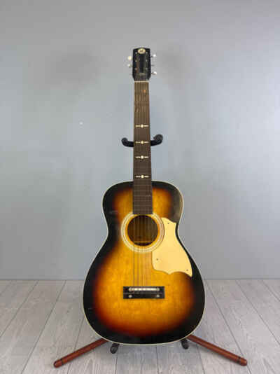 Vintage Silvertone Harmony Atomic Logo 1202 Parlor Guitar 1972 - Sunburst