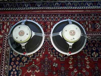 Vintage pair of Warfedale W12 / EG guitar speakers