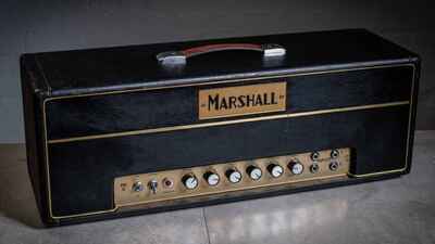 Marshall JTM45 Head GOLD BLOCK LOGO 1964-1966 - Black