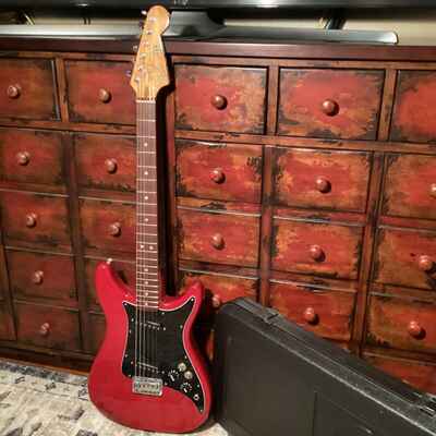 1980 Fender Lead II Electric Guitar - Crimson Red Trans