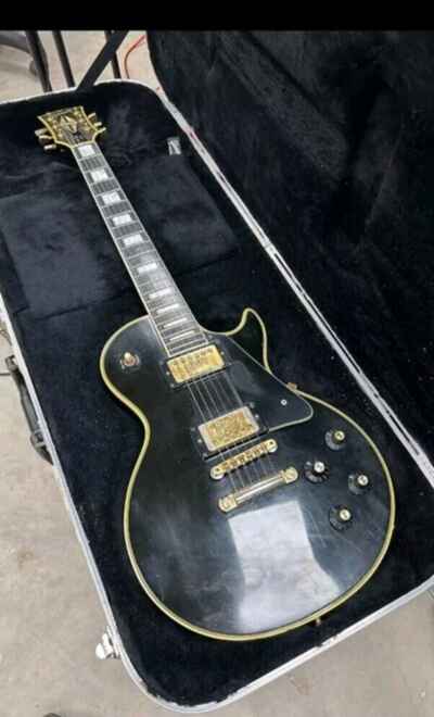 1973 Gibson Les Paul Custom Black Beauty GOLD EMBOSSED T-tops