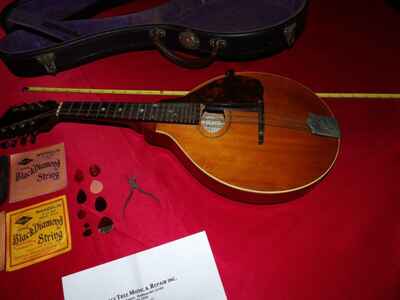 Gibson 1916 Mandolin Style A w /  Case Extras 1-owner