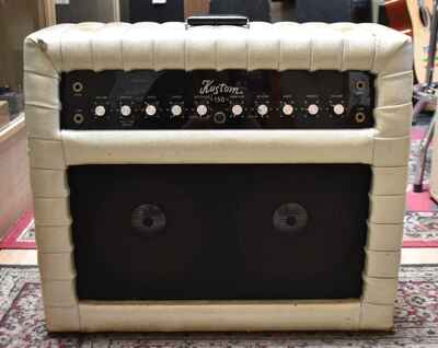 1972 Kustom K-150-8 2x10" Combo Amplifier Tuck & Roll Sparkle