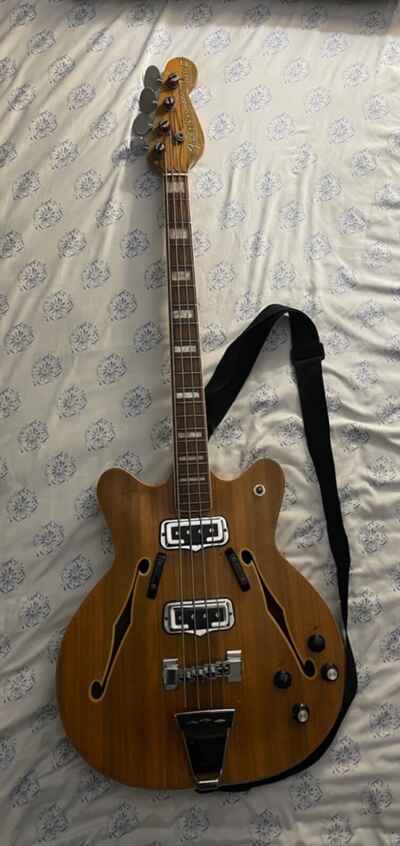 Vintage 1968 Fender Coronado Bass II Wildwood Natural,