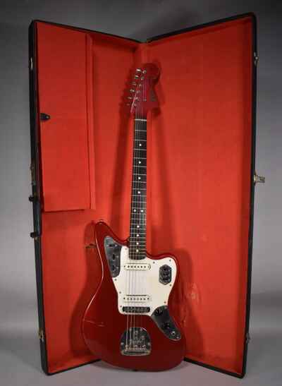 c. 1960s Serviceman Jaguar Fender Copy Candy Apple Red W / HSC