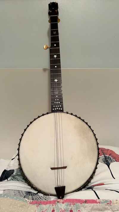 Antique 5 string Open Back Banjo.