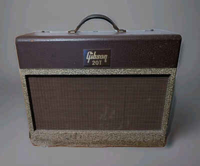 1956 Gibson Model GA-20T Combo Amp Brown 2 tone 20 watts. READ - PARTS