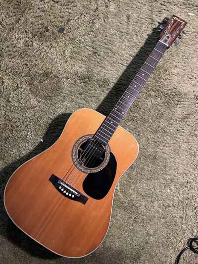 Alvarez 5022 Acoustic Guitar & Soft Shell Case 1970s