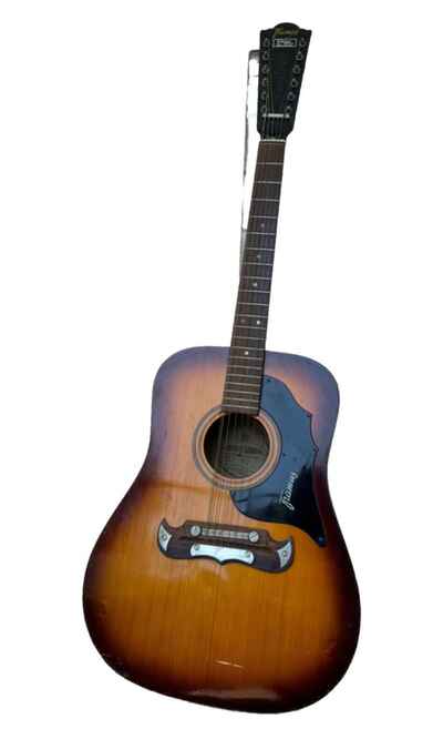 Vintage 1969 Framus Texan 12 String Acoustic Guitar Burst