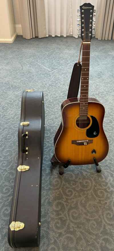Norlin Epiphone Texan - 12 String Acoustic Guitar Model FT-160 + Hard Plush Case