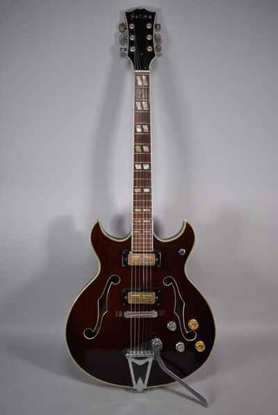 1960s Norma Wine Finish Hollowbody Electric Guitar