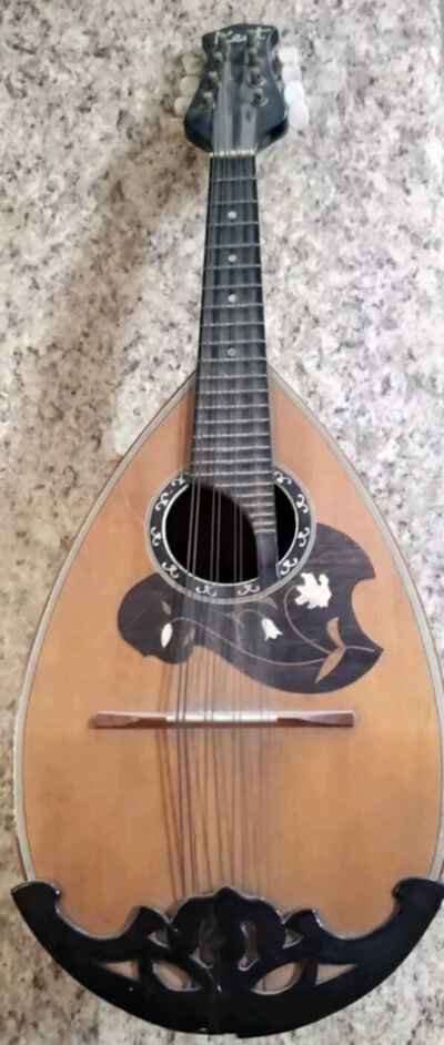 Kent Melon Bowl Back Mandolin Ornate Wooden Musical String Instrument Lute