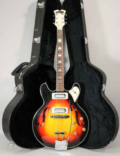 1960s Conqueror Bruno MIJ Sunburst Hollowbody w / HSC