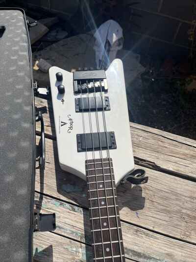 1980??s White Headless Guitar  Arbor Electric Steinberger Tuner