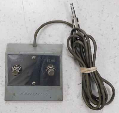 Vintage Ampeg VIBRATO  /  ECHO Two Button Footswitch with 1 / 4" TRS Plug