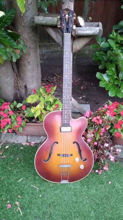 Vintage 1964 Hofner Senator Bass Sunburst  -MERSEYBEAT WARRIOR