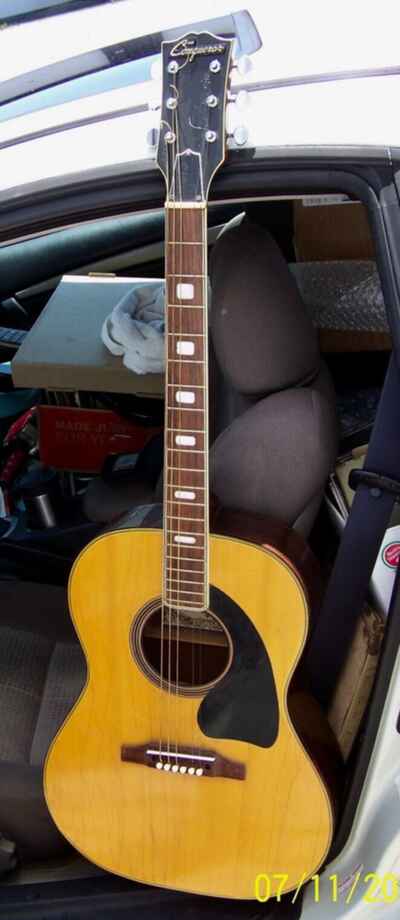 Vintage Conqueror Acoustic Guitar Same Size as Yamaha FG-75