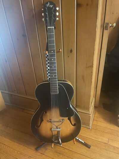 Vintage KAY Arch Top F Hole Acoustic Guitar