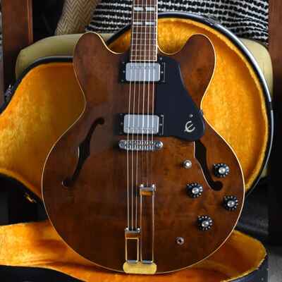 1977 Epiphone Riviera Walnut, Made in Japan Matsumoku Factory, Blue Label, MIJ