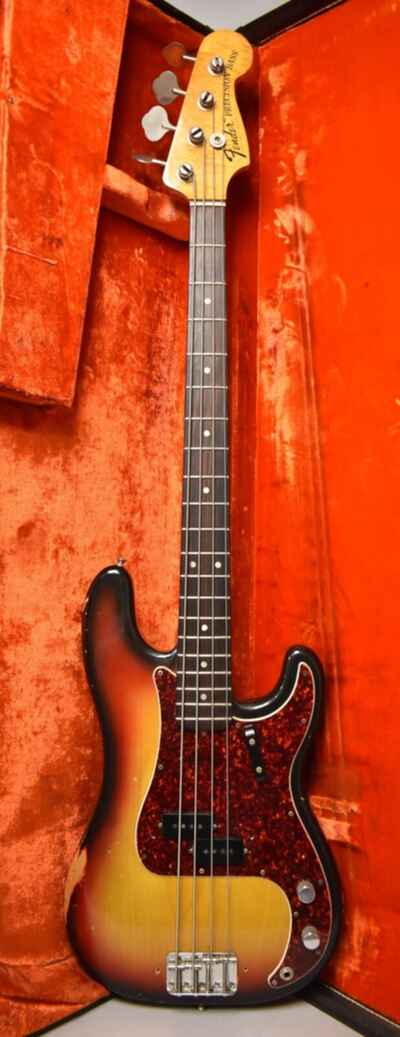 1973 Fender Precision Bass Sunburst w / OHSC