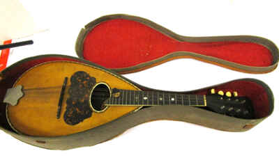 Antique Washburn Bowlback Mandolin W / CASE Circa 1910