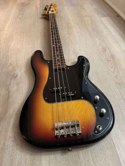 Vintage 1970??s Masada Performer Bass Guitar Made In Japan Medium Scale Sunburst