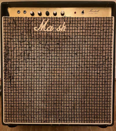 Vintage 1972 Marshall 25w Reverb Tremolo 2046 1x15 Valve Amplifier Combo w Pedal