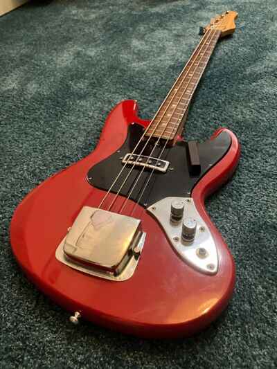 Bass Guitar Twangy Surf Style Short Scale Japanese possibly Teisco 1960s - 70s