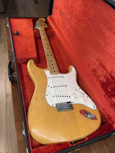 1974 Fender Stratocaster, 3-Bolt Neck, Maple Fretboard, Natural, Original Case