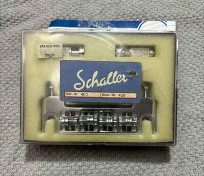 Vintage 70??s 80??s Schaller 460 Bass Guitar Bridge, Germany, in box new old stock